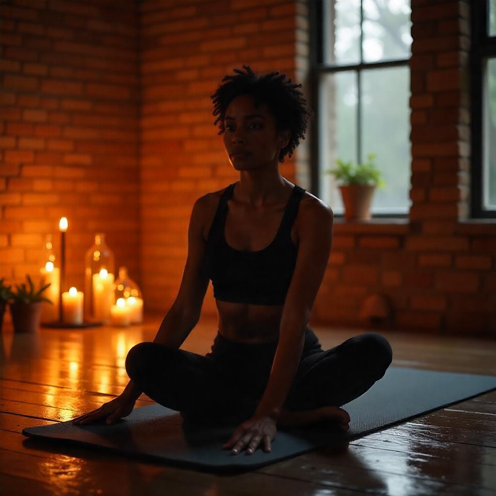 Meditation rum med naturligt lys